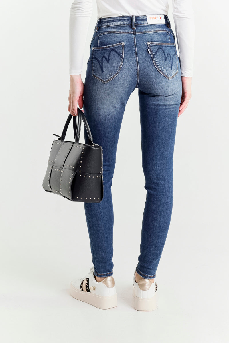 Jeans Push Up Blu Vita Regolare