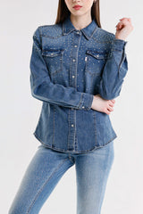 CAMICIA OVER CON STRASS