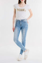 PANTALONE SUPER SKINNY CON STRASS