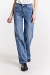 REGULAR WAIST WIDE LEG JEANS MEDIUM WASH