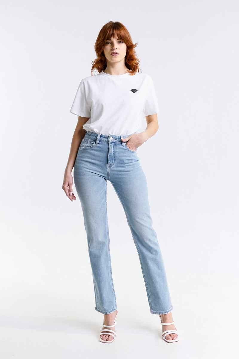 JEANS STRAIGHT LAVAGGIO MEDIO