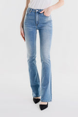 PANTALONE DENIM DRITTO CON STRASS