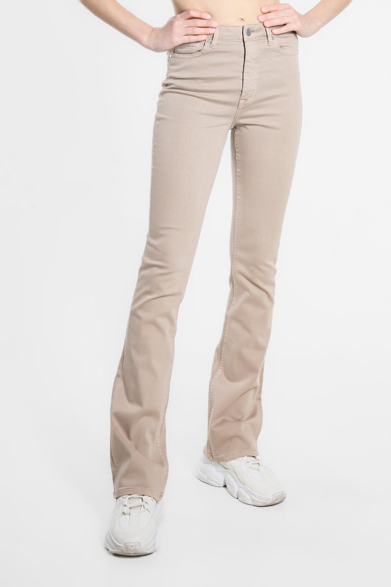 Pantaloni Colorati a Zampa a Vita Alta