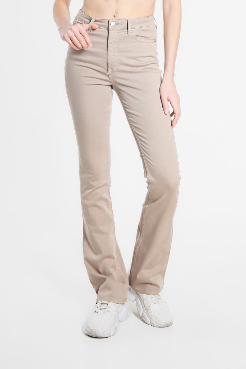 Pantaloni Colorati a Zampa a Vita Alta