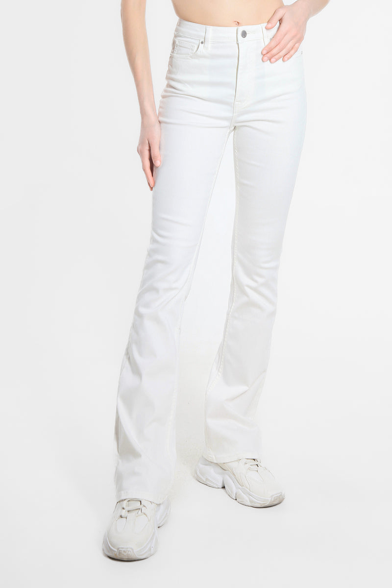 Pantaloni Colorati a Zampa a Vita Alta