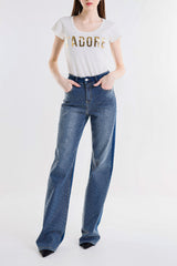 PANTALONE VIVI WIDE LEG CON STRASS