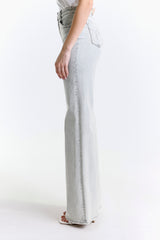 LIGHT WASH HIGH WAIST WIDE LEG JEANS