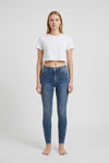 Jeans Donna Skinny Fit con Strass – Denim Blu, Vita Media