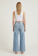 Jeans Donna Wide Leg Cropped – Denim Chiaro