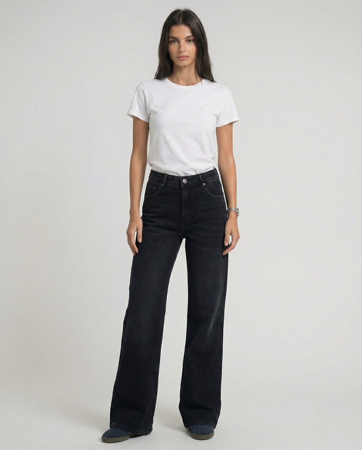 Jeans straight fit nero