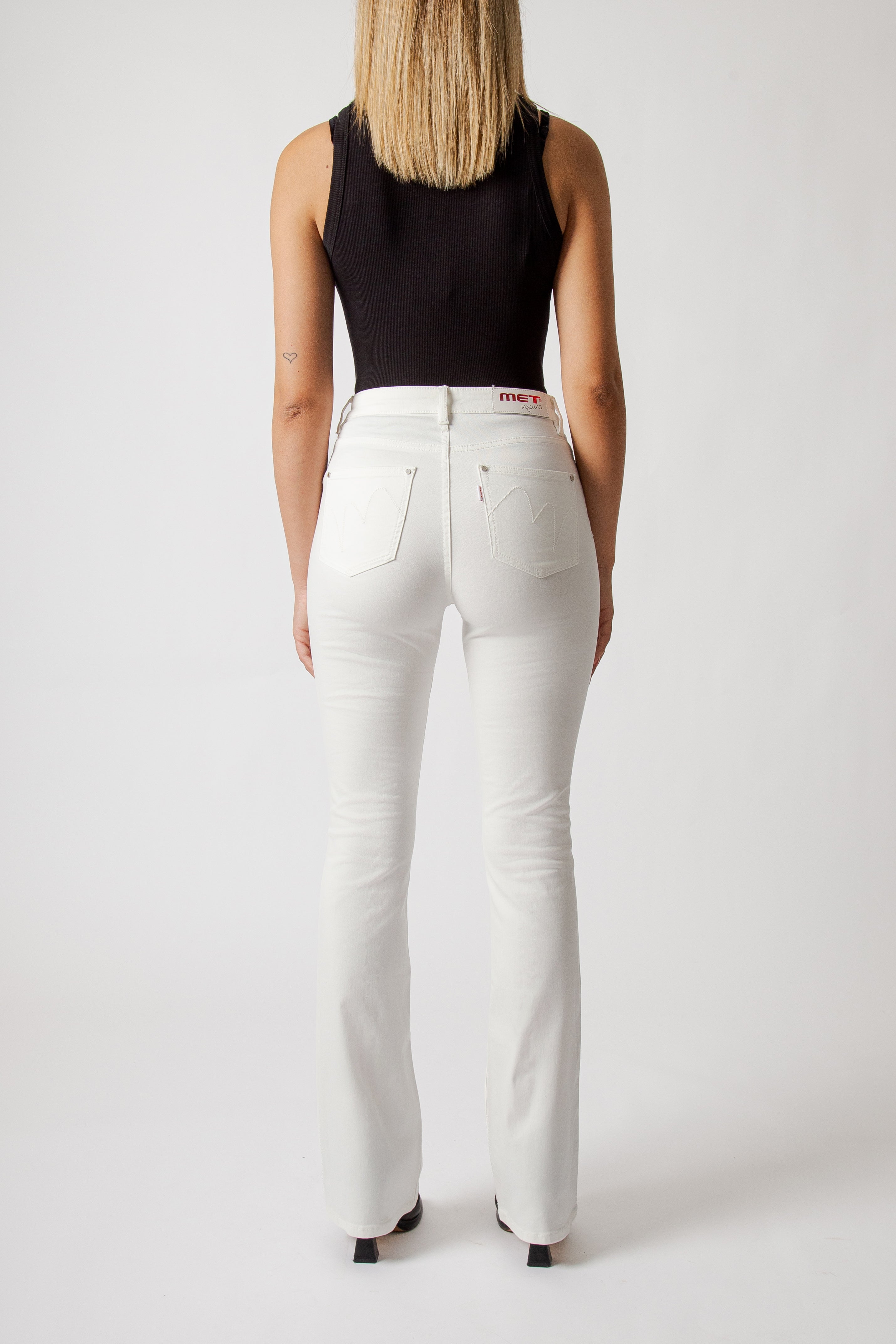 High-Waisted Colored Flare Pants