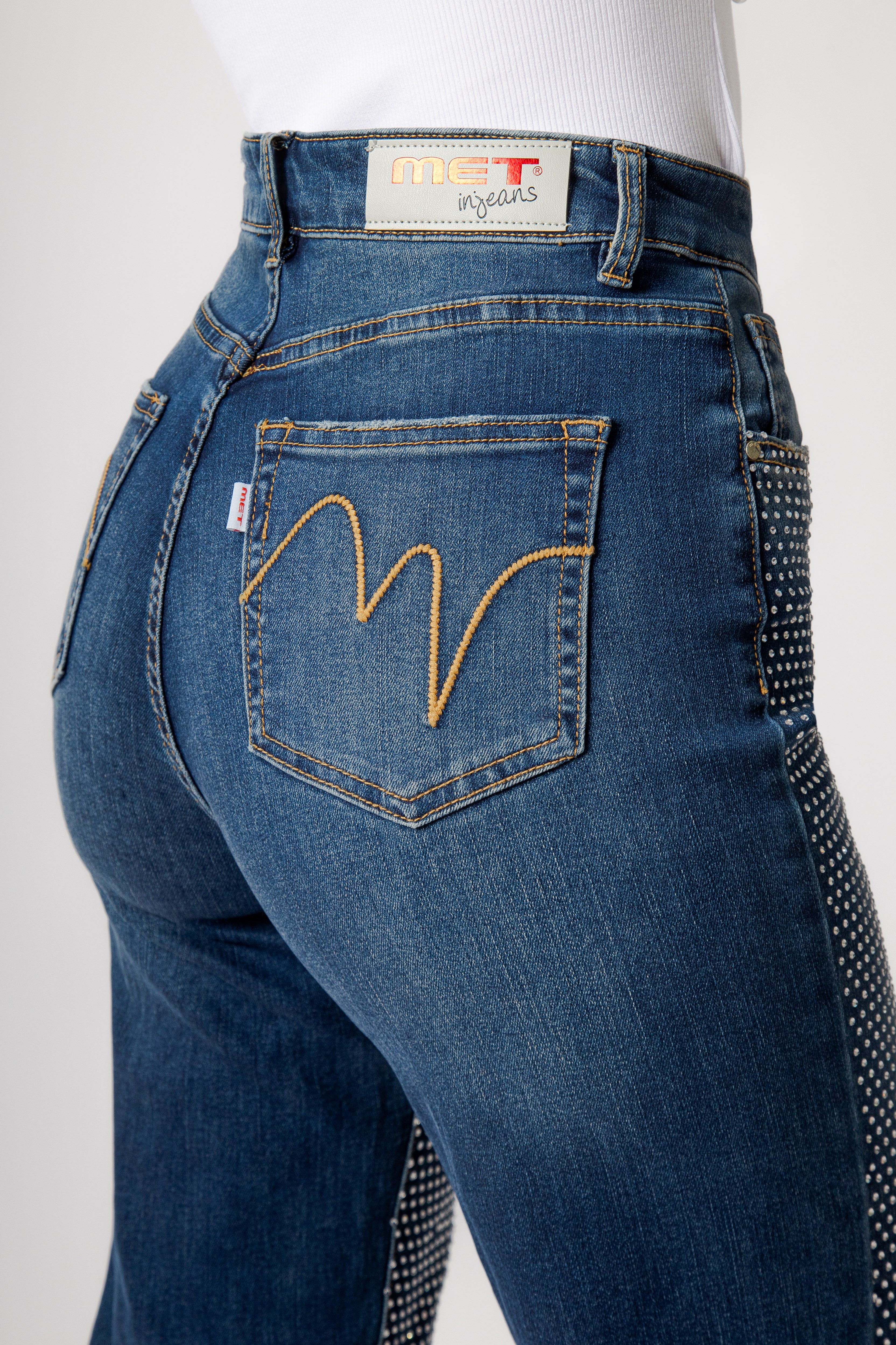 PANTALONE VIVI WIDE LEG CON STRASS