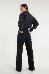 Denim Shirt with Applied Details - Elegance and Comfort