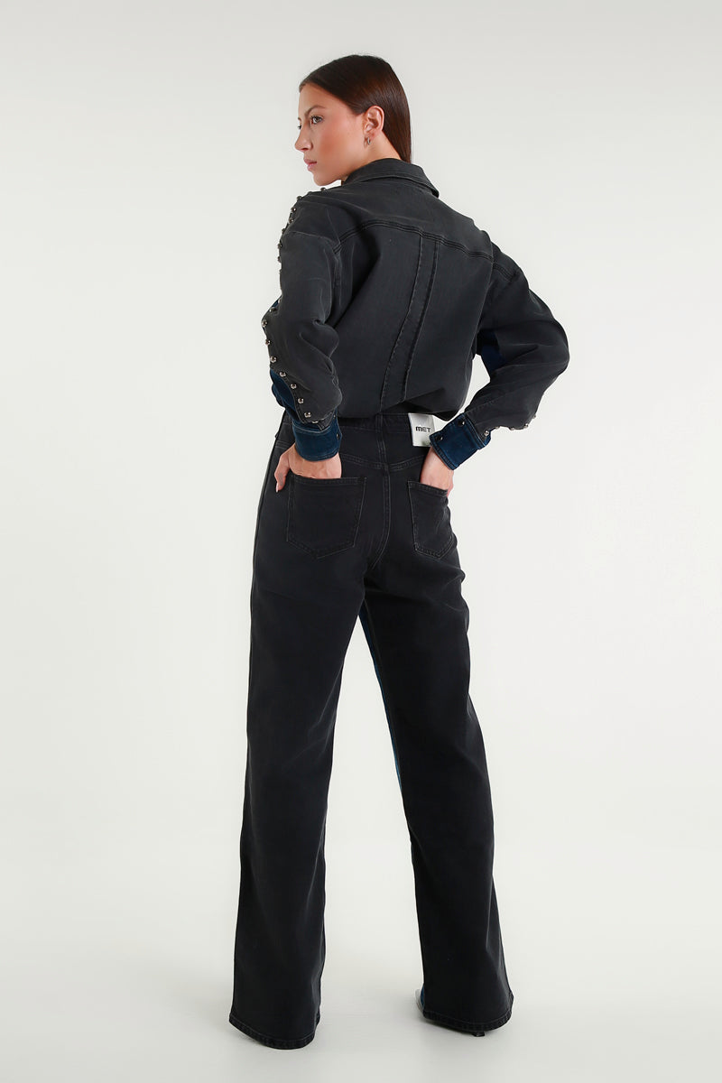 Camicia Denim con Dettagli Applicati - Eleganza e Comfort
