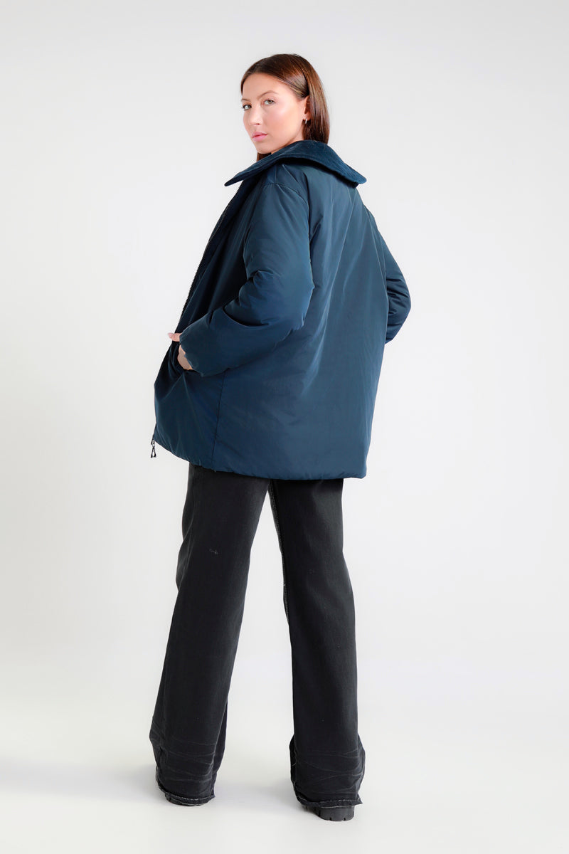 Piumino blu navy