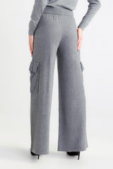 Women's Wide Leg Knit Cargo Trousers