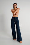Dark blue palazzo jeans