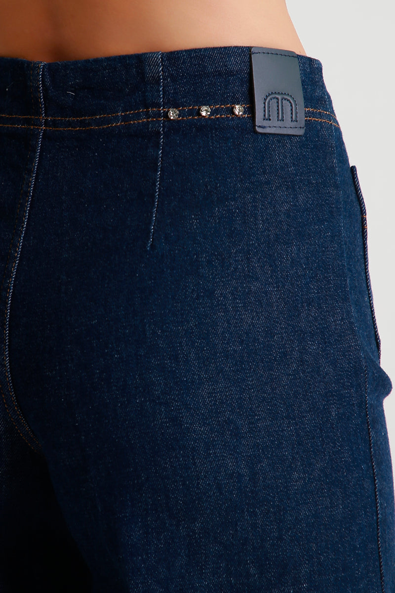 Jeans palazzo blu scuro