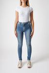 Jeans Donna Skinny Fit con Strass – Denim Blu, Vita Media