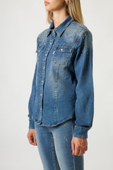 OVERSIZE SHIRT WITH RHINESTONES