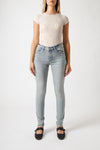 Jeans Donna Skinny Fit Denim Chiaro con Micro Strass – Vita Media, Effetto Second Skin