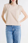 Top Donna Sleeveless con Dettagli Luminosi – Fit Morbido, Stile Minimal Chic