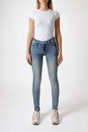 Jeans Donna Slim Fit Denim Chiaro – Vita Media, Effetto Second Skin