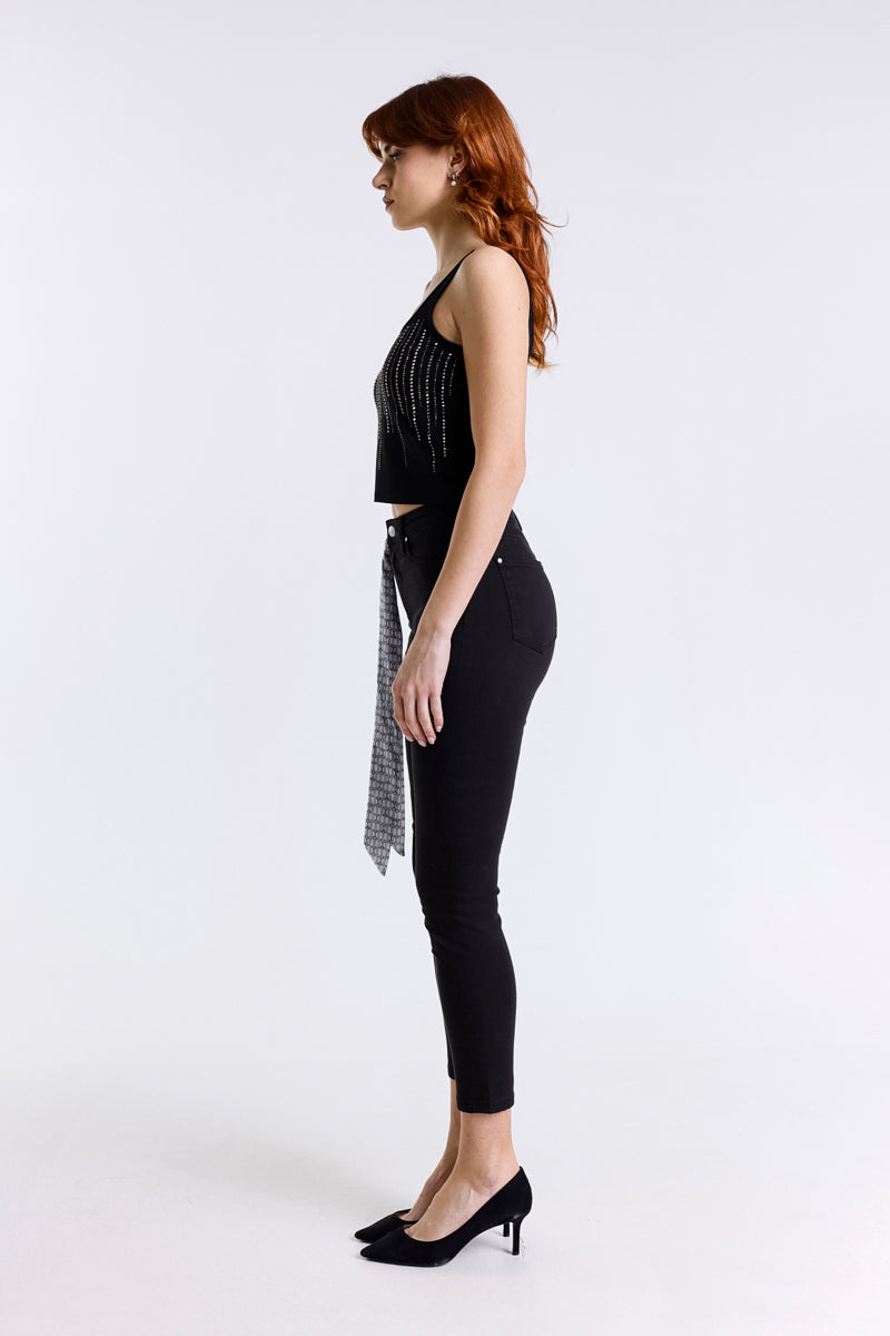CROP TOP BORCHIE ORO