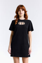 T-SHIRT DRESS LOGO CUT OUT