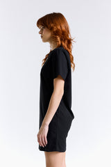 T-SHIRT DRESS LOGO CUT OUT