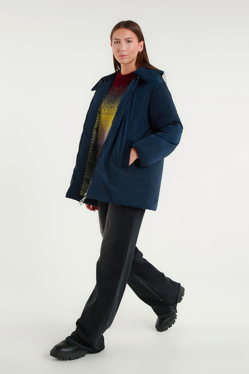 Piumino blu navy