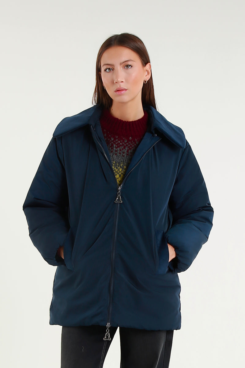 Piumino blu navy