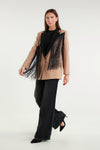 Blazer with contrasting fringes