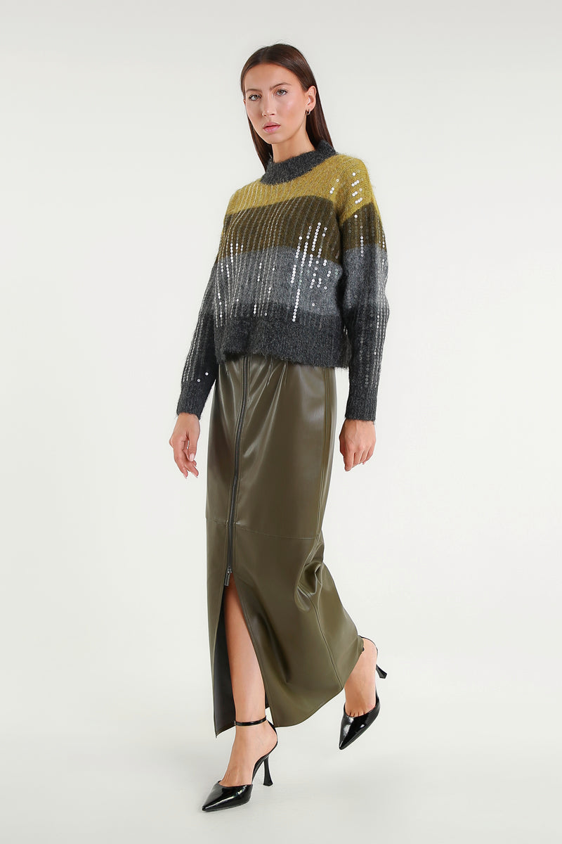 Maglia A Righe Con Paillettes