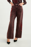 Bordeaux Straight Fit Jeans with Stones