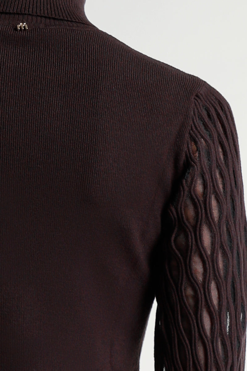 Dolcevita con maniche traforate