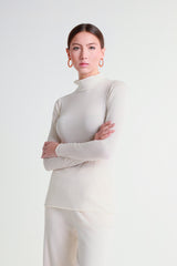 Lightweight jersey turtleneck