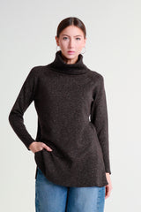 Lurex high-neck top