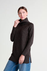 Lurex high-neck top