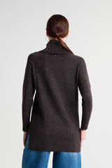 Lurex high-neck top