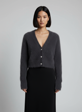 Cardigan Morbido con Bottoni Gioiello