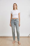 Jeans Donna Skinny Fit Denim Chiaro con Micro Strass – Vita Media, Effetto Second Skin