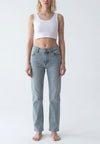 Jeans Donna Straight Fit Denim Chiaro – Vita Media, Linea Essenziale