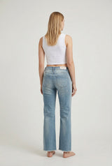 Jeans Donna Wide Leg Destroyed – Denim Chiaro Effetto Vintage