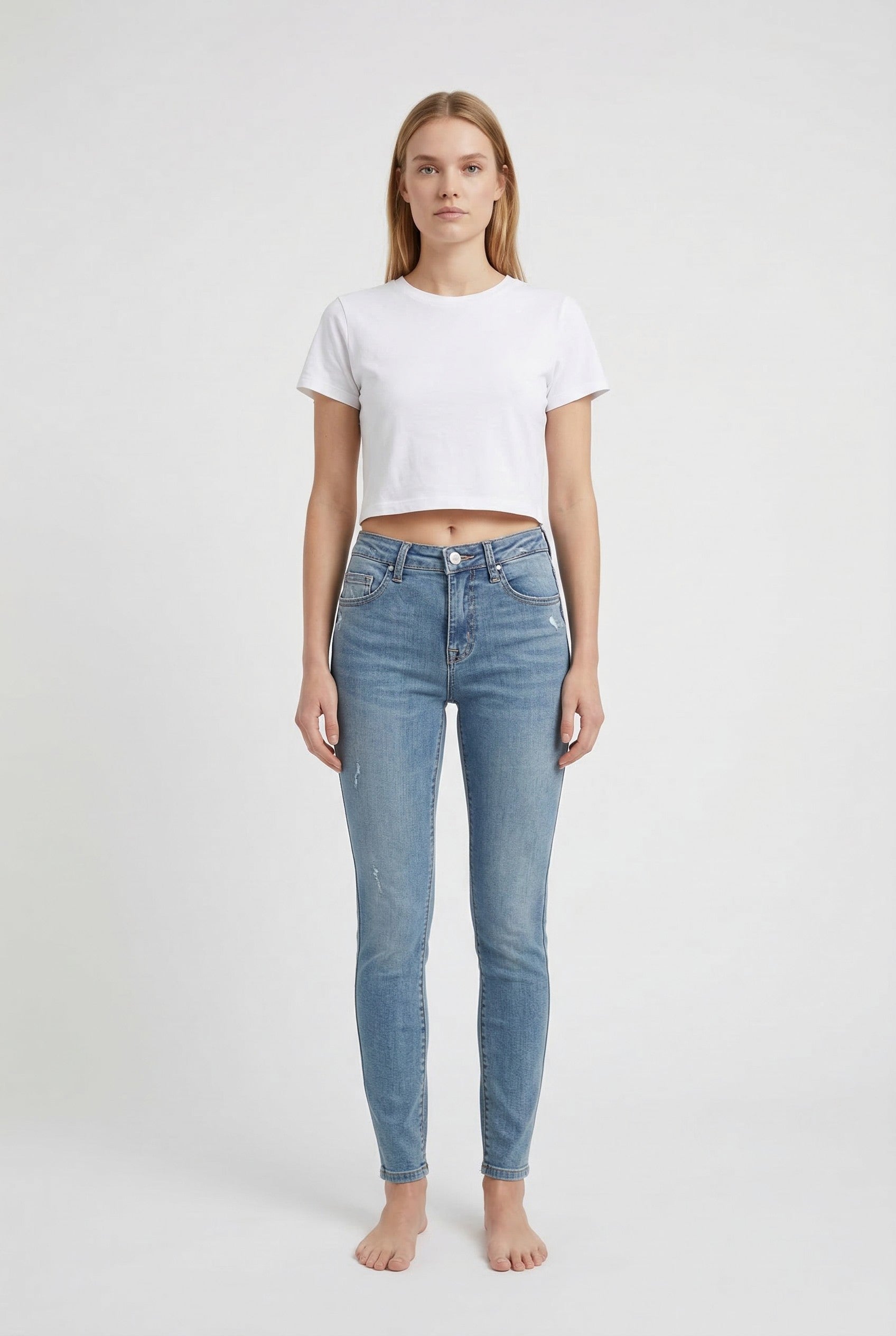 Jeans Donna Skinny Fit – Denim Chiaro Lavaggio Soft