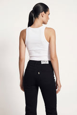 Jeans Donna Flare Fit Nero con Micro Strass – Vita Media, Effetto Glam Slanciante
