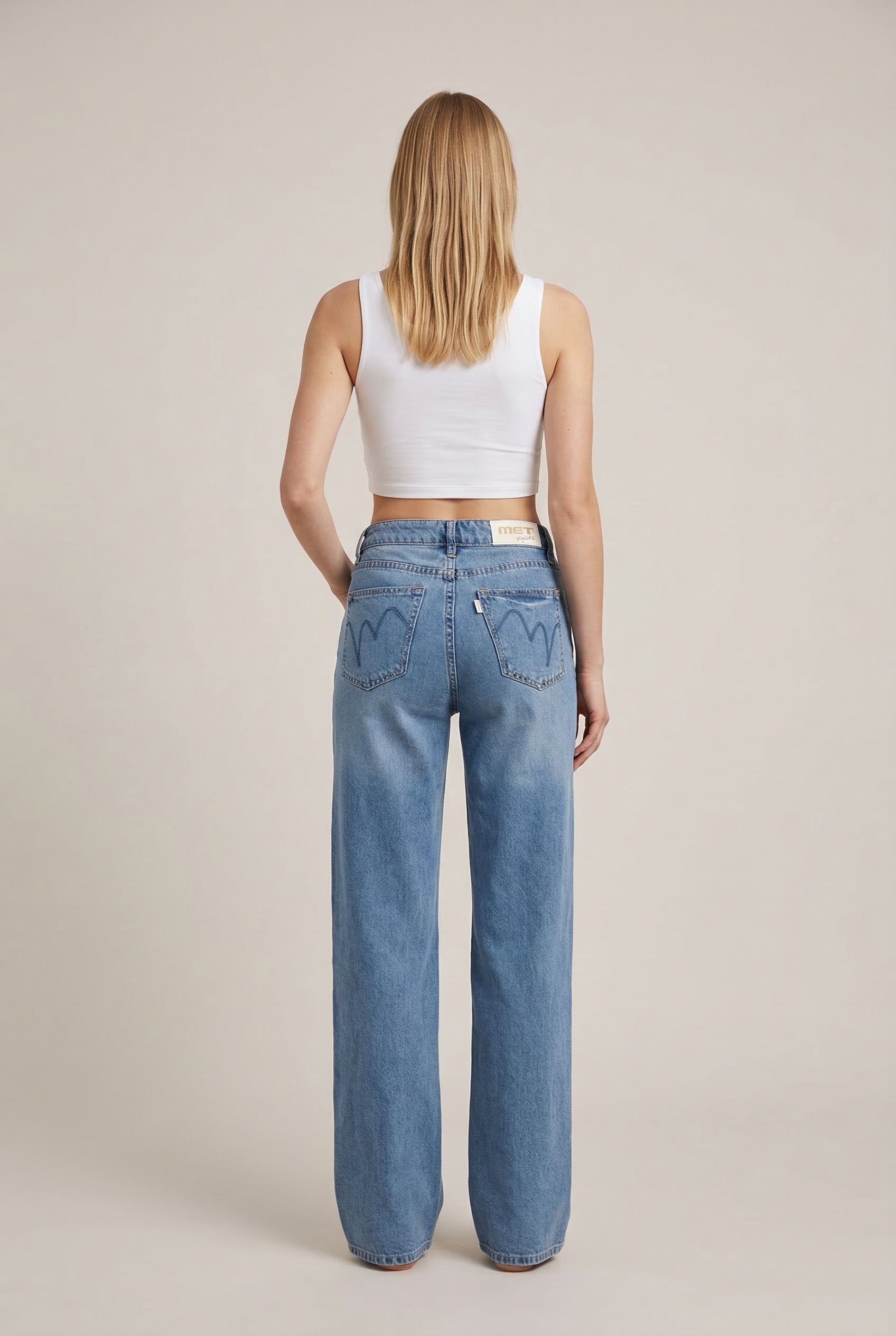 Jeans Donna Regular Fit – Denim Blu Chiaro Lavaggio Soft