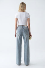 Jeans Donna Straight Fit Denim Chiaro – Vita Media, Linea Essenziale