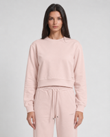 Felpa cropped girocollo