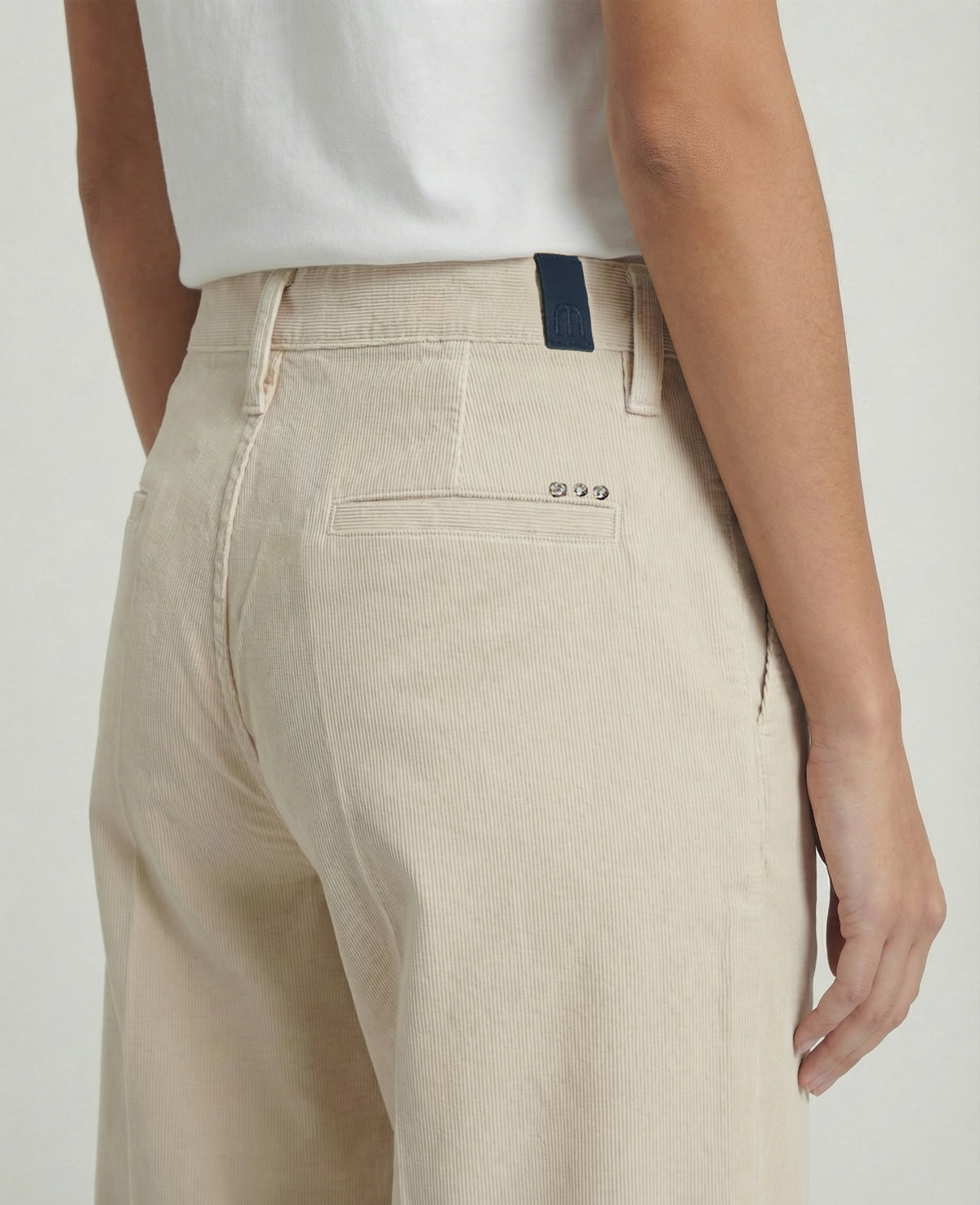 Pantaloni wide leg in twill